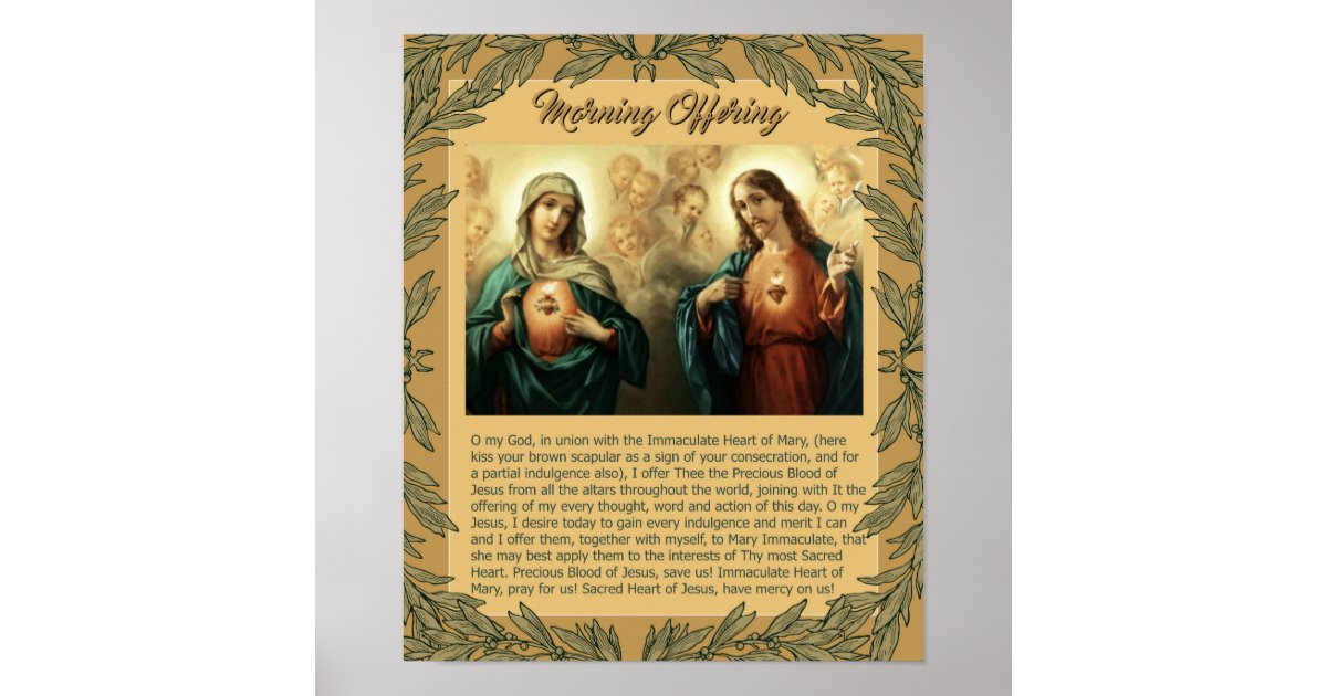 Sacred Heart of Jesus + Immaculate Heart of Mary | Art Print