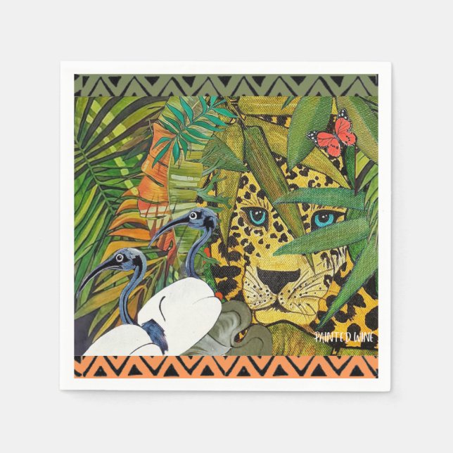 Sacred Leopard Napkins (Front)