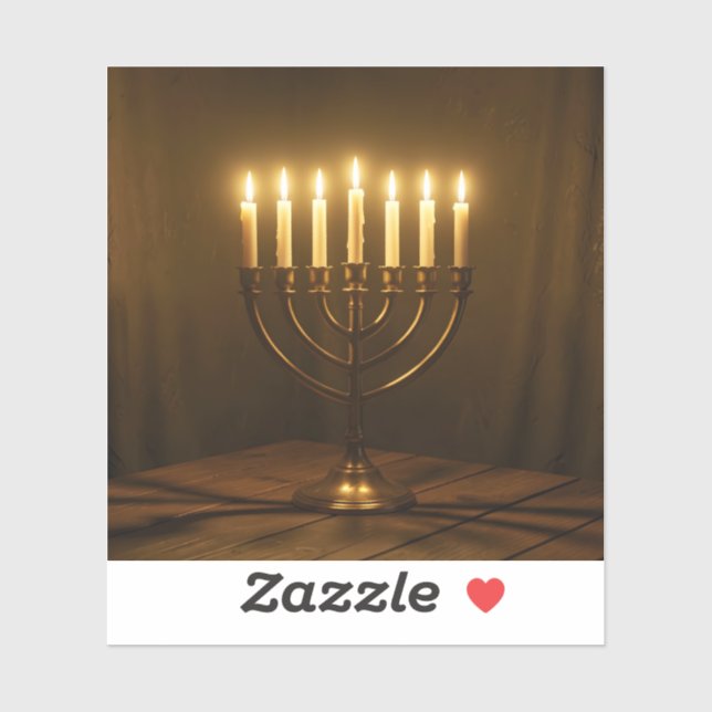 Sacred Light – Hanukkah Festival of Lights Square  Sticker (Sheet)