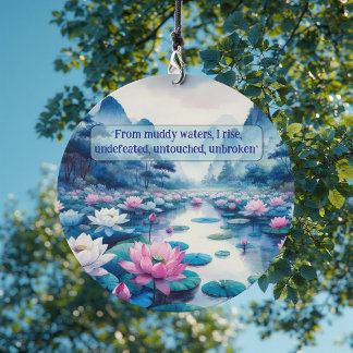 Sacred Lotus Pond of Spiritual Awakening Rebirth  Wind Chime