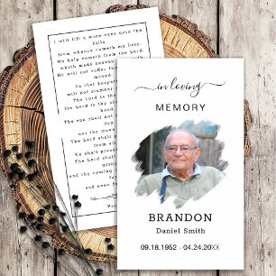 Sacred Memorial Prayer Card with Photo