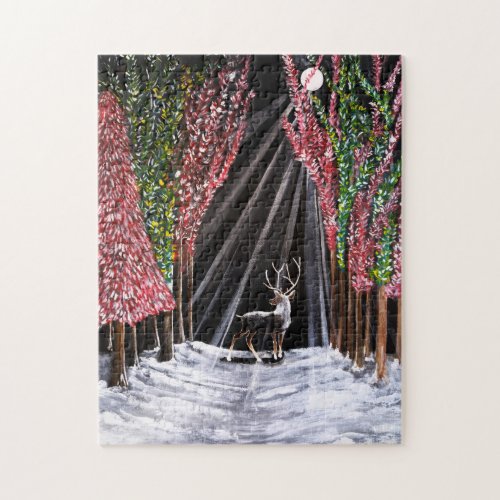 Sacred Messenger of Nara Painting by Alfred Fox Jigsaw Puzzle
