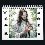 Sacred Moments: The Portraits of Jesus calendar<br><div class="desc">This portrait of Jesus radiates a profound sense of peace and compassion, his face gentle and welcoming. His eyes convey kindness and an invitation to embrace the New Year with hope and faith. Clothed in soft, flowing robes, he is surrounded by a gentle, golden light that symbolizes divine guidance and...</div>