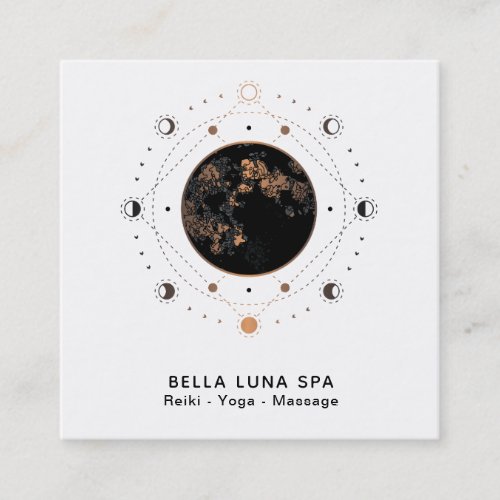  Sacred Moon Phases Universe Stars Luna Shaman Square Business Card