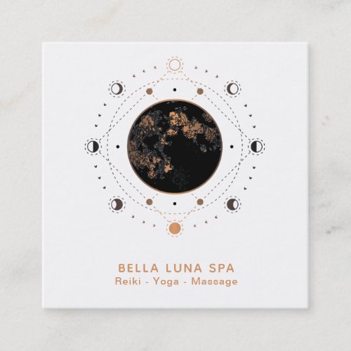  Sacred Moon Phases Universe Stars Shaman Luna Square Business Card