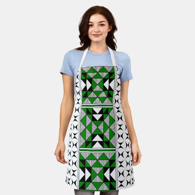 Sacred Mountains in Green Apron (Worn)
