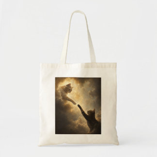 Sacred Near Touch Between Cats Tote Bag