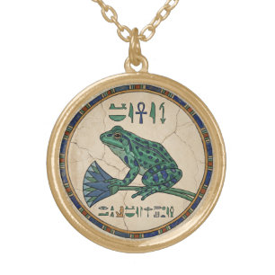Sacred Nile Frog: Goddess Heket Abundance Gold Plated Necklace
