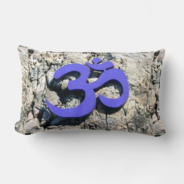 Sacred Om Symbol Lumbar Pillow (Front)