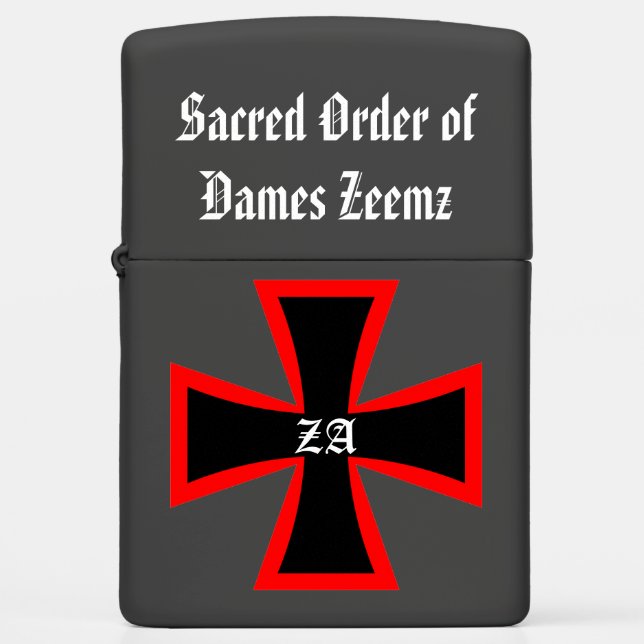 Sacred Order of Dames Zeemz Customize Initials Zippo Lighter (Front)