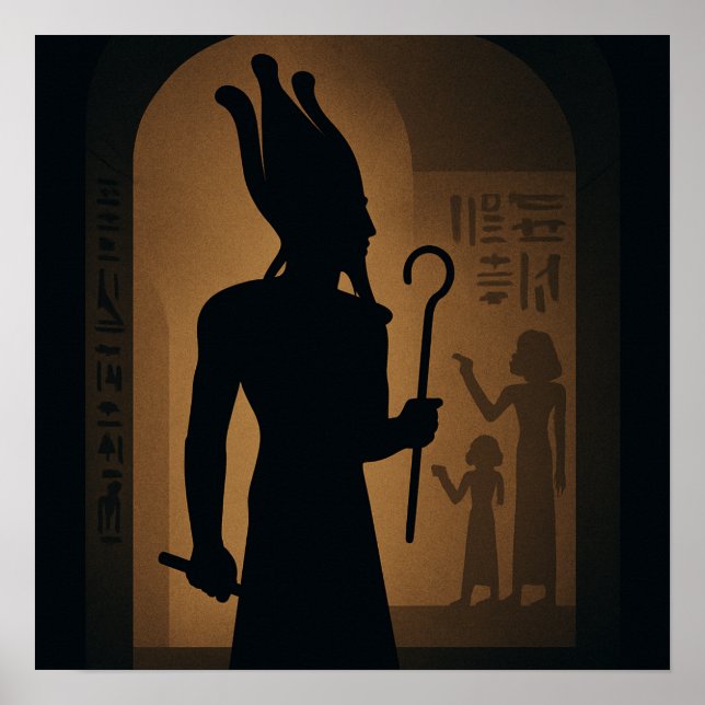 Sacred Osiris Divine Egyptian God Poster (Front)