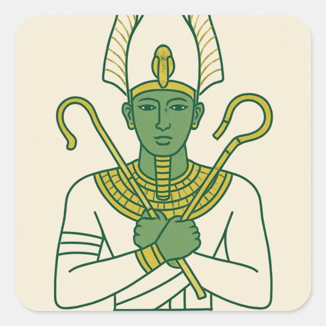 Sacred Osiris Divine Egyptian God Sticker (Front)
