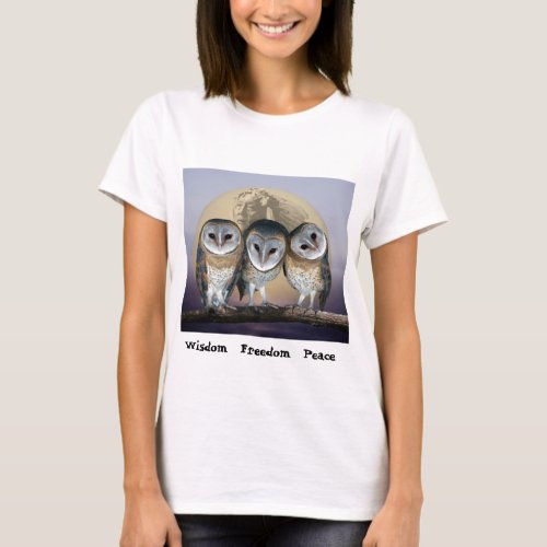 Sacred Owl North American Indian T_Shirt