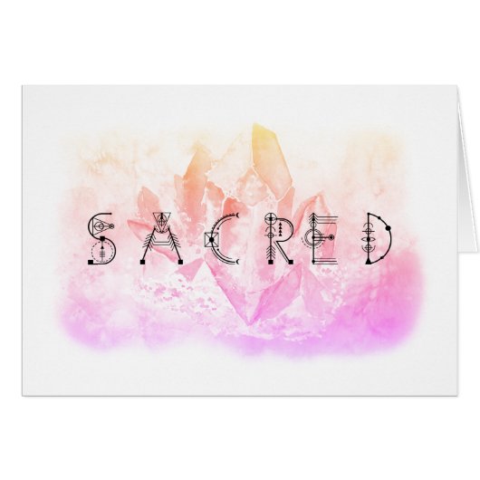 *~* SACRED Pink  Lavender Crystal Cards (Front Horizontal)