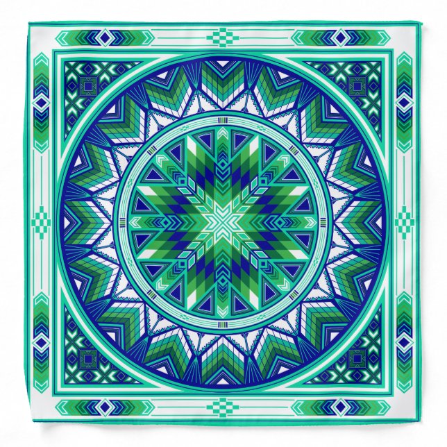 Sacred Places (Aqua) Bandana (Front)