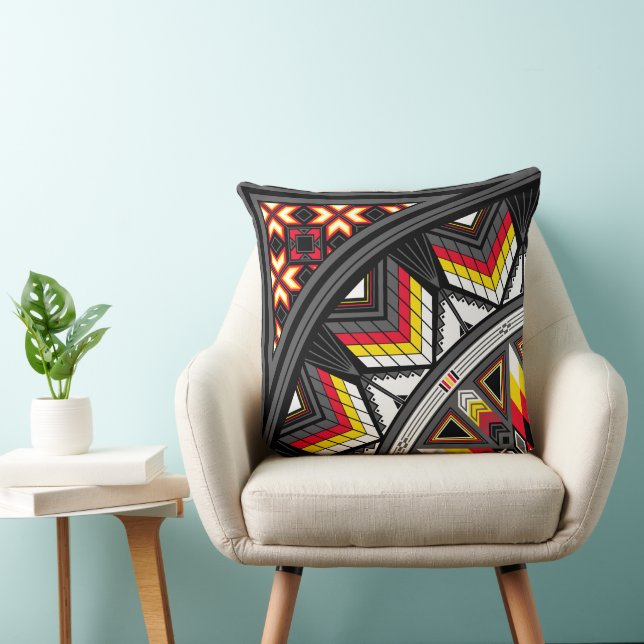 Sacred Places (Red) Throw Pillow (Chair)