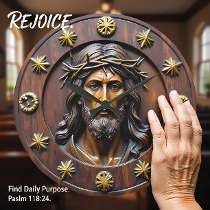 Sacred Portrait Crown of Thorns Large Clock