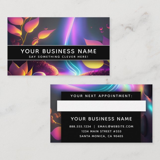 Sacred Rainbow Light Energy Worker Professional Appointment Card (Front/Back)