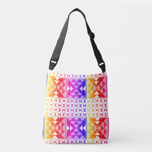 Sacred Rainbow Mountains Crossbody Bag (Front)