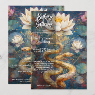 Sacred Renewal Snake Design Invitation