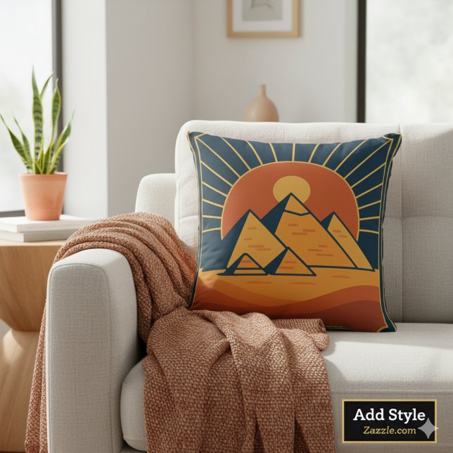 Sacred Scarab Amulet Golden Design Throw Pillow (Creator Uploaded)