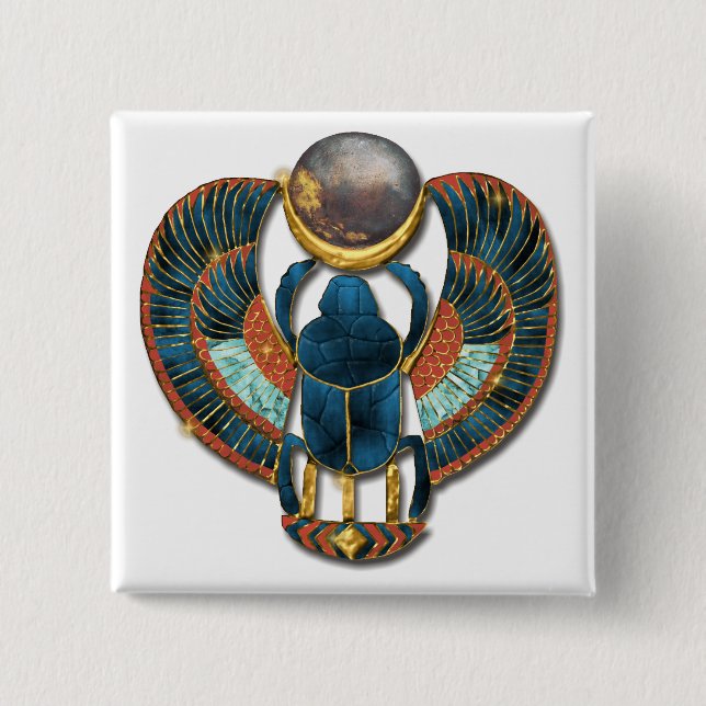 Sacred Scarab of King Tut Button (Front)
