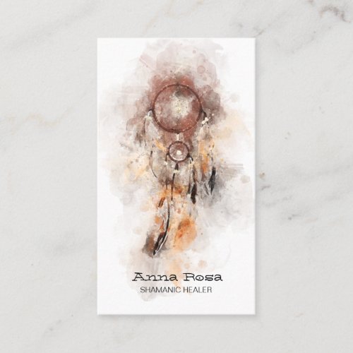 *~* Sacred Shamanic Dream Catcher Tribal Shaman Business Card