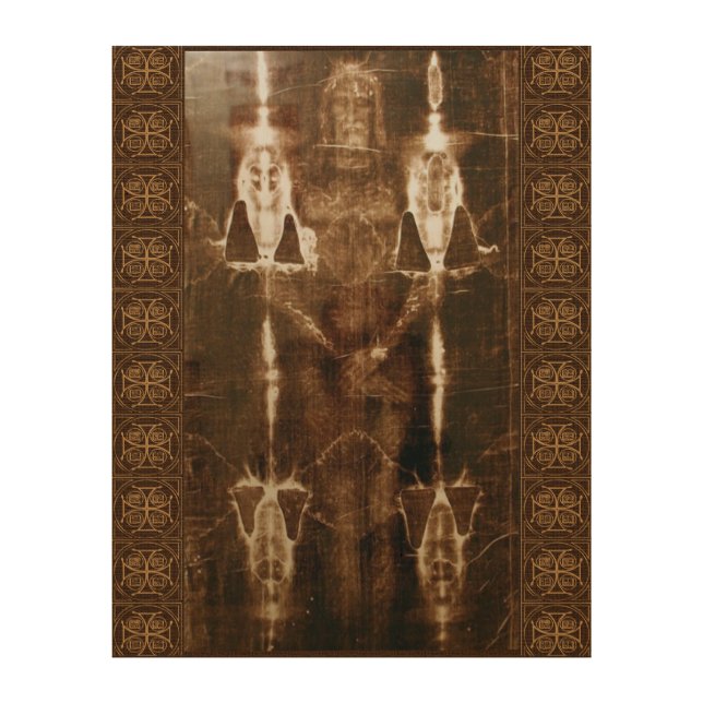 SACRED SHROUD OF TURIN WOOD WALL DECOR (Front)