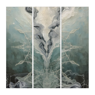 Sacred Smoke Mandala Field — January Birth Herbs W Triptych