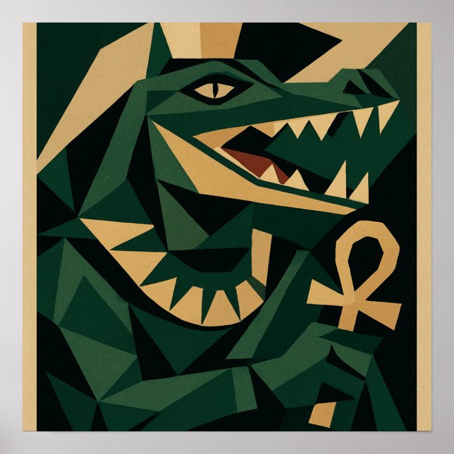 Sacred Sobek Divine Crocodile God Poster (Front)