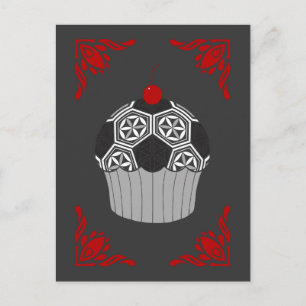 sacred soccer cupcake postcard