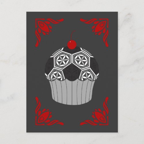 sacred soccer cupcake postcard