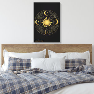 Sacred Solis Mandala Fine Art Canvas Print