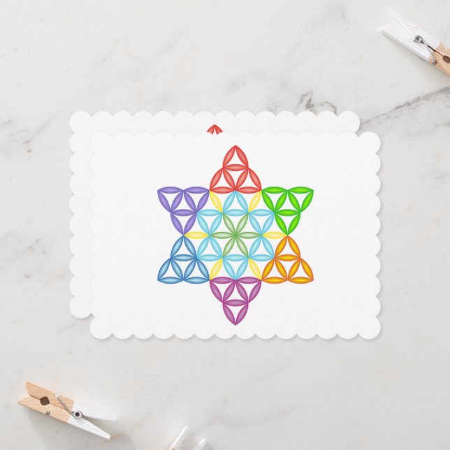 Sacred Star - Star Of Life, 02/3D-CF.  Invitation (Front/Back In Situ)