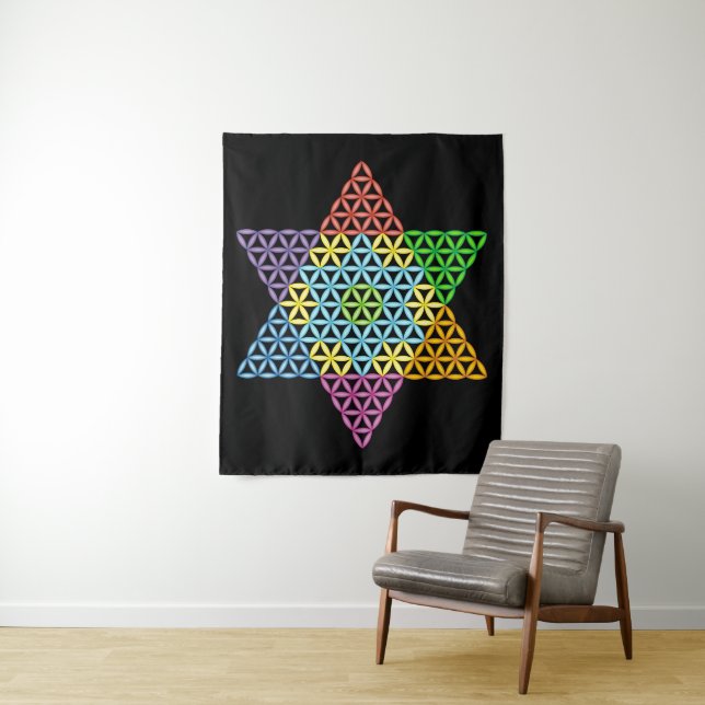 Sacred Star - Star Of Life, 04/3D-CF. Tapestry (In Situ)