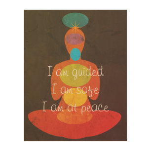 Sacred Stillness Meditation Positive Affirmation Wood Wall Art