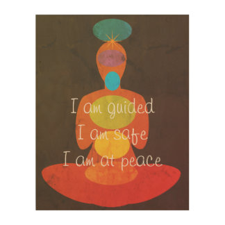 Sacred Stillness Meditation Positive Affirmation Wood Wall Art