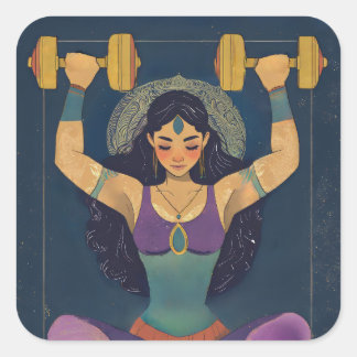 Sacred Strength Goddess Weightlifting Sticker