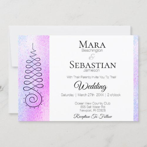  Sacred Symbol Spiritual Pastel Wedding Invitation