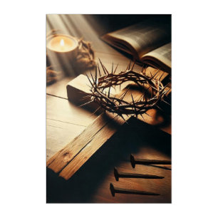 Sacred Symbols of the Crucifixion Acrylic Print