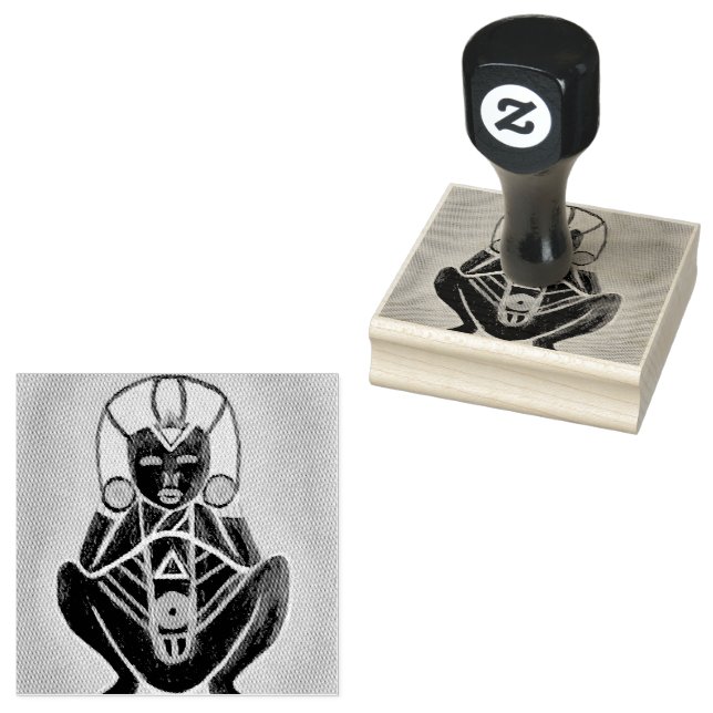 Sacred Taíno Atabey Rubber Stamp (Stamped)