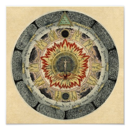 Sacred Tetragrammaton Mandala Photo Print