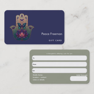 Sacred Transformation   Hamsa Hand Design Business Card