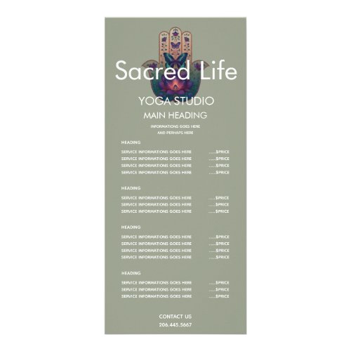 Sacred Transformation | Hamsa Hand Design Rack Card