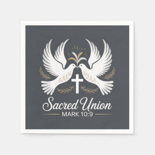 Sacred Union Christian Wedding Napkins