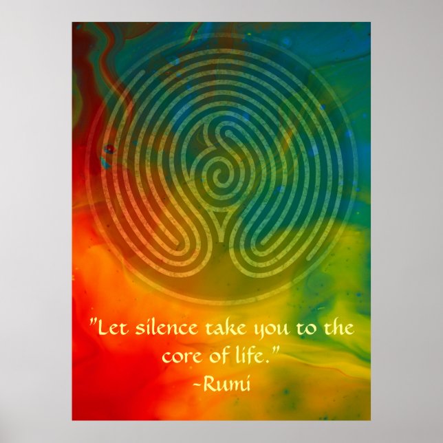 Sacred Union-Rumi and Poetic Art Poster (Front)