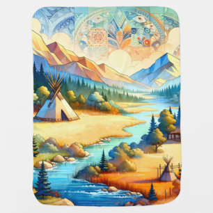 Sacred Valley Symbolic Comfort Design Baby Blanket