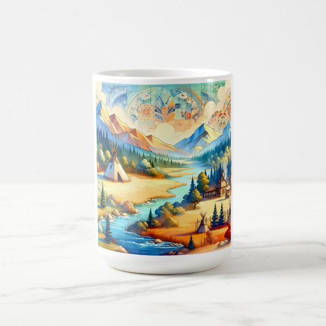 Sacred Valley Symbolic Daily Ritual Design Coffee Mug (Center)