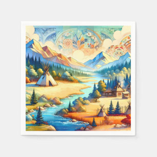 Sacred Valley Symbolic Gathering Design Napkins