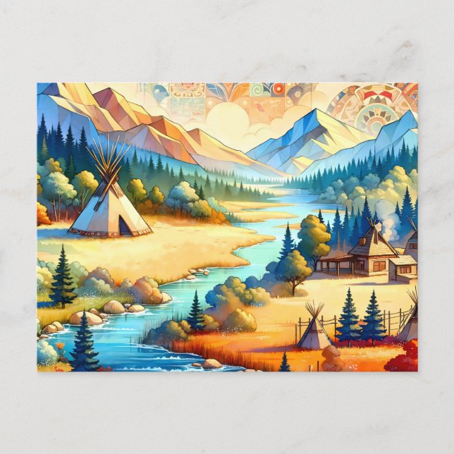 Sacred Valley Symbolic Landscape Design Postcard (Front)